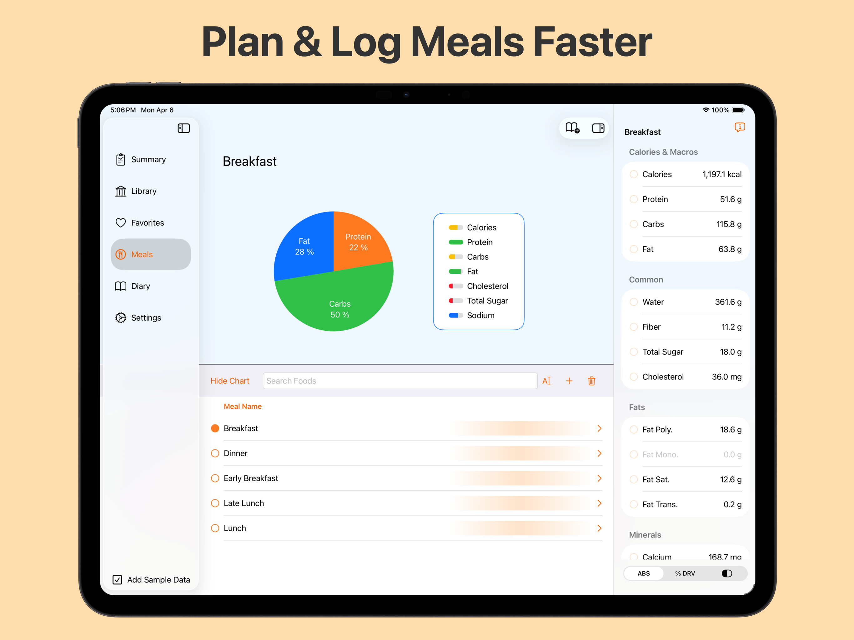 Plan & Log Meals Faster